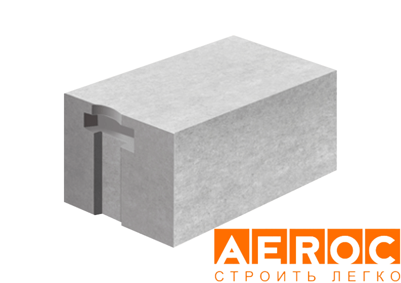 Газобетон Аэрок D400 паз-гребень Н/К 625х375х250 мм