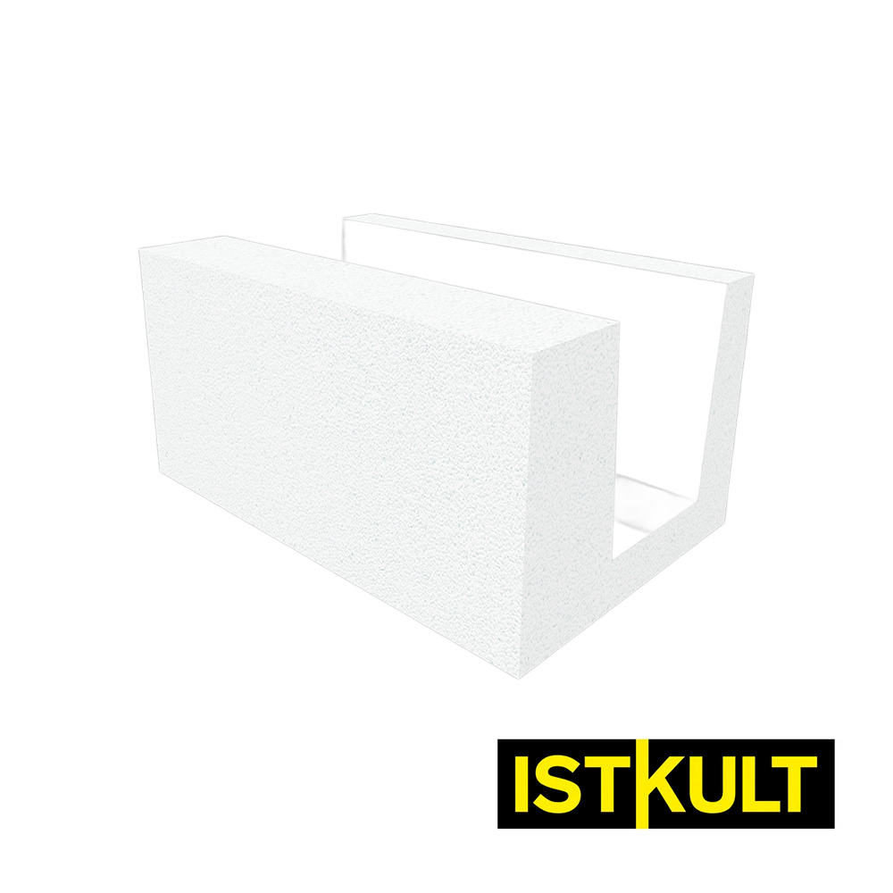 Газобетонный дугообразный блок ISTKULT D500 R50/60 628х100х250 мм