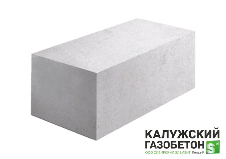 Газобетонный блок стеновой Калужский D500 625х300х250 B3.5